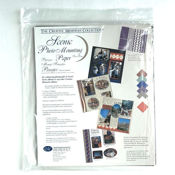 Creative Memories Scenic Photo Mounting Paper Pack 91 Die Cut Geometric NEW - Picture 1 of 2